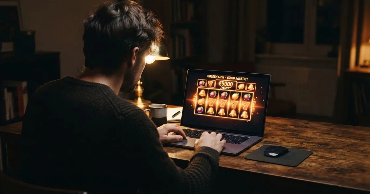 Pantalla de un casino online con licencia DGOJ donde se muestra una promoción de tiradas gratis sin depósito junto al contador de giros activos