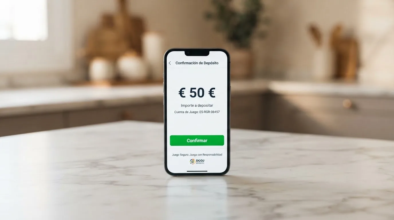 Tres pantallas de móvil mostrando las interfaces de pago de Bizum, Apple Pay y Google Pay con el importe de un depósito de casino